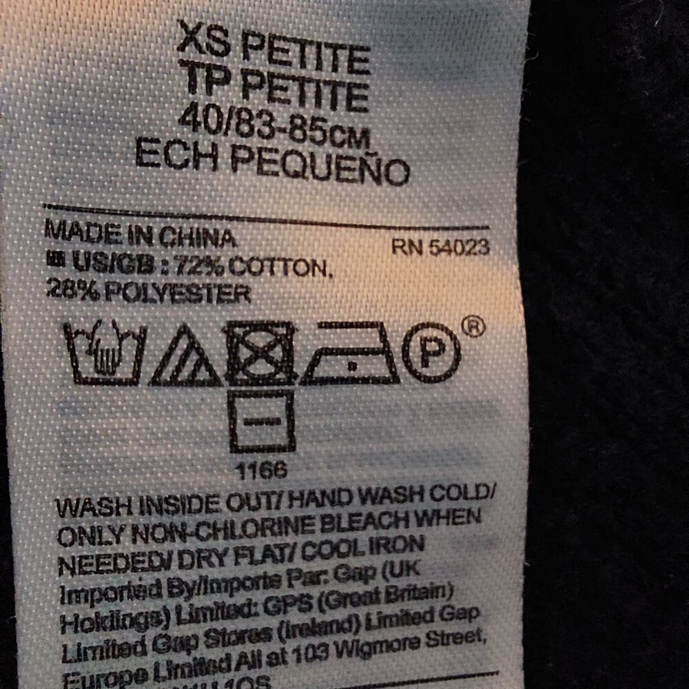 Banana Republic Navy Cotton Blend Oversized Sweater, XS - Picture 7 of 7